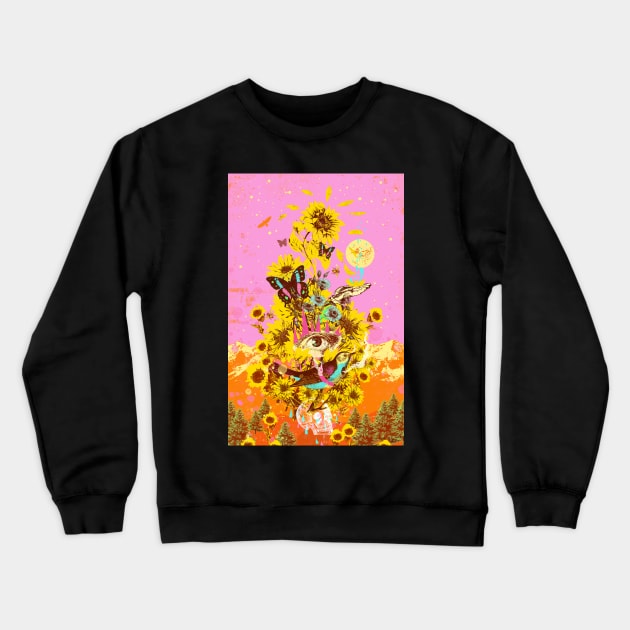 SUNFLOWER DREAM Crewneck Sweatshirt by Showdeer